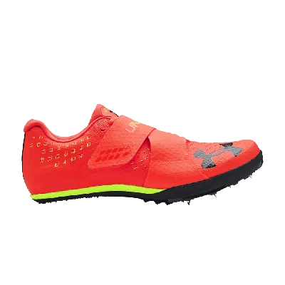 Pre-owned Under Armour Hovr Skyline Long Jump Track Spikes 'phoenix Fire' In Red