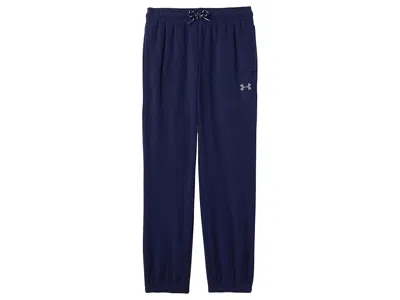 Under Armour Hundo Joggers (big Kid) Boy's Workout Midnight Navy : Lg (14-16 Big Kid), Polyester In Blue