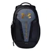 Under Armour Hustle 5.0 Backpack 'black Gold' In Multi