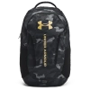 Under Armour Hustle 6.0 Backpack In Black/black/metallic Gold
