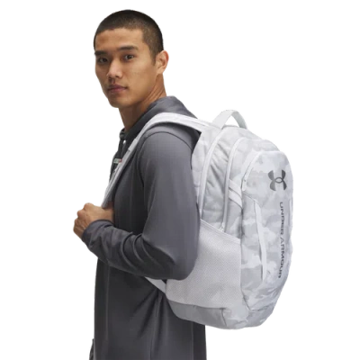 Under Armour Hustle 6.0 Backpack In Mod Gray/metallic Silver