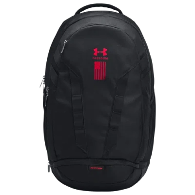 Under Armour Hustle Backpack 5.0 In Red/black/black