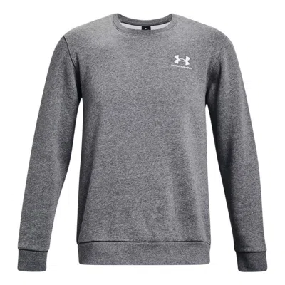 Under Armour Icon Fleece Crew Sweatshirt 'pitch Grey Medium Heather' In Gray