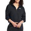 Under Armour Icon Fleece Half Zip Pullover In Black