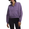 Under Armour Icon Fleece Half Zip Pullover In Purple