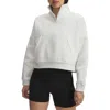 Under Armour Icon Fleece Half Zip Pullover In White