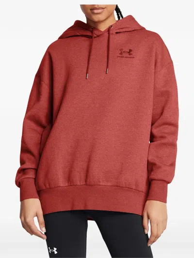 Under Armour Icon Fleece Oversized Hoodie In Avy In Pink