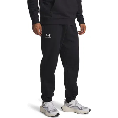 Under Armour Icon Fleece Track Pants In Black