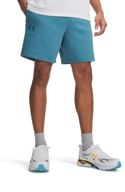 Under Armour Icon Fleece Sweat Shorts In Blue