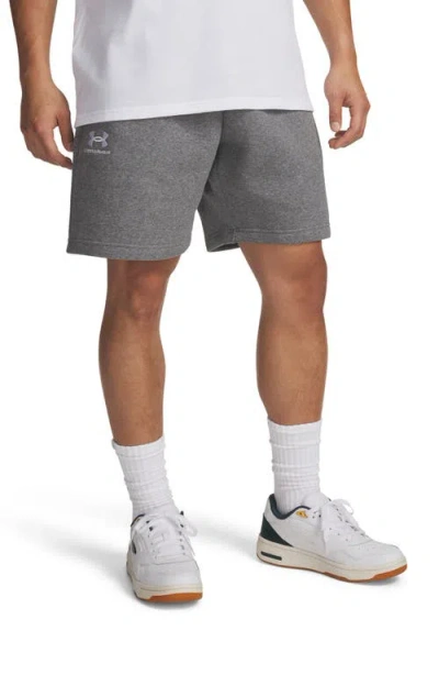 Under Armour Icon Fleece Sweat Shorts In Gray