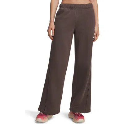 Under Armour Icon Fleece Wide Leg Pants In 200 Peppercorn