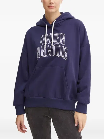 Under Armour Icon Heavyweight Terry Hoodie In Blue
