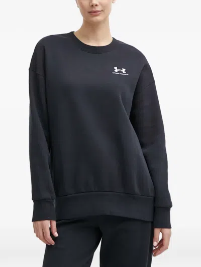 Under Armour Icon Logo-print Sweatshirt In Black
