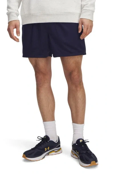 Under Armour Mens  Essential Mesh Shorts In Midnight Navy/white