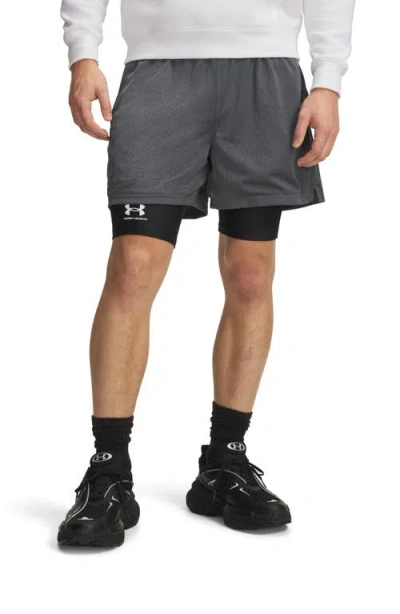 Under Armour Icon Mesh Shorts In Gray