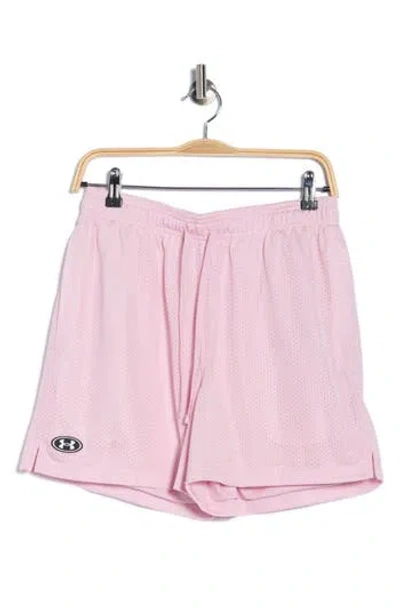 Under Armour Icon Mesh Shorts In Pink