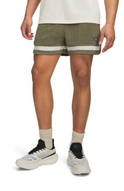 Under Armour Icon Terry Cloth Shorts In Green