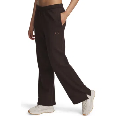 Under Armour Icon Vida Cotton Blend Fleece Sweatpants In Brown