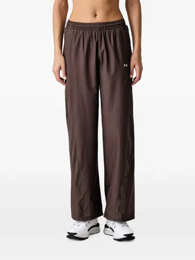 Under Armour Icon Woven Logo-print Track Pants In Brown