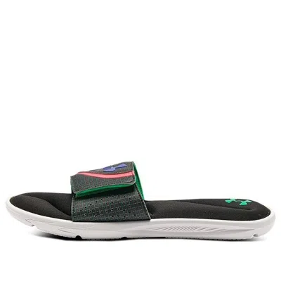 Under Armour Ignite 6 Graphic Strap Slide 'black Cerise'