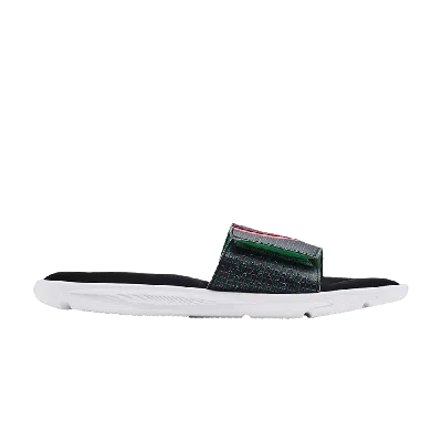 Pre-owned Under Armour Ignite 6 Graphic Strap Slide 'black Cerise'