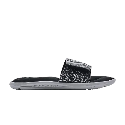 Pre-owned Under Armour Ignite 6 Graphic Strap Slide 'black Mod Grey'