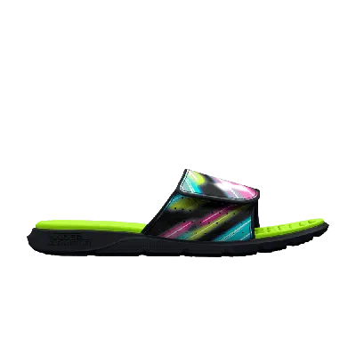 Pre-owned Under Armour Ignite Pro Graphic Strap Slide 'holographic' In Black
