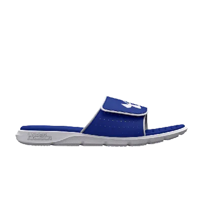 Pre-owned Under Armour Ignite Pro Slide 'royal White' In Blue
