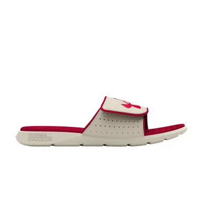 Pre-owned Under Armour Ignite Pro Slide 'summit White Inferno Red' | Men's Size 9