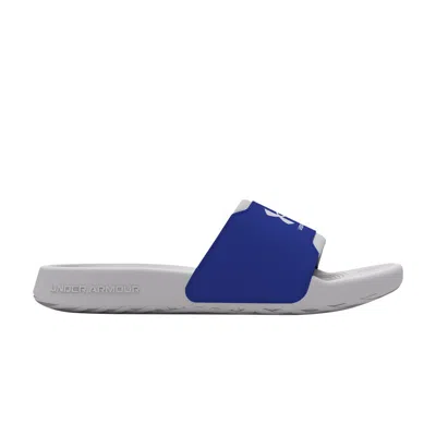 Pre-owned Under Armour Ignite Select Slide Gs 'halo Grey Team Royal' | Kid's Size 11 In Gray