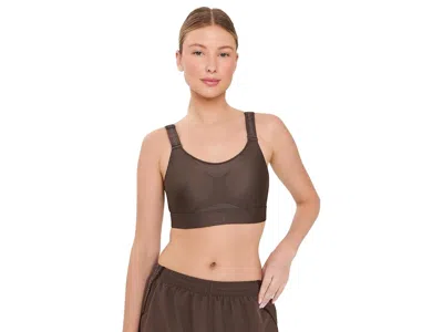 Under Armour Infinity High Impact Sports Bra Women's Bra Peppercorn/peppercorn: Xl D-dd, Polyester In Brown