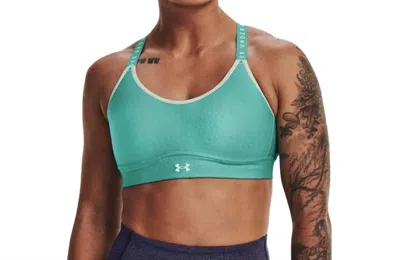 Under Armour Infinity Mid Heather Cover Sports Bra In Neptune Light Heather In Multi