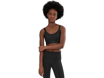 Under Armour Infinity Mid Impact Sports Bra In Black