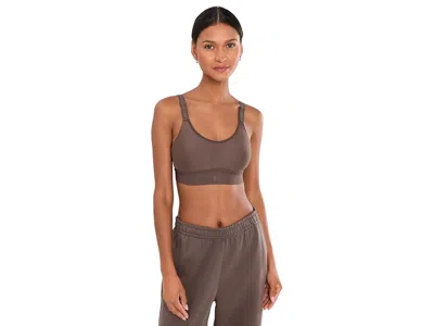 Under Armour Infinity Mid Impact Sports Bra Women's Bra Peppercorn/peppercorn: Lg D-dd, Mesh/polyester In Brown