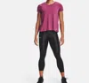 Under Armour Iso-chill Run 7/8 Tights In Black In Black