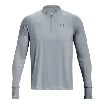 Under Armour Iso-chill Up Pace 1/4 Zip Top 'harbor Blue' In Gray