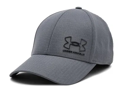Under Armour Iso-chill Armourvent Stretch Fit Hat Caps Castlerock/black 1: Md-lg In Gray