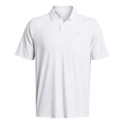 Under Armour Iso-chill Edge Polo 'white Grey' In Gray
