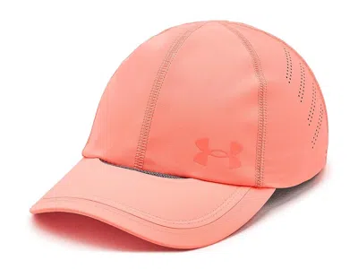 Under Armour Iso-chill Launch Adjustable Hat Caps Electric Tangerine/electric Tangerine/reflective: One Size In Pink