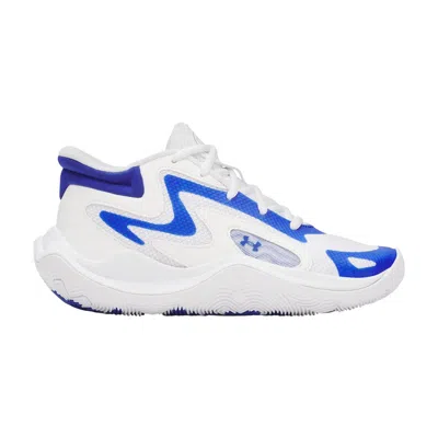 Pre-owned Under Armour Jet '25 Gs 'white Royal' | Kid's Size 3.5