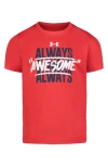 UNDER ARMOUR KIDS' ALWAYS AWESOME PERFORMANCE GRAPHIC T-SHIRT