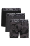 Under Armour Kids' Assorted 3-pack Performance Boxer Briefs In Black