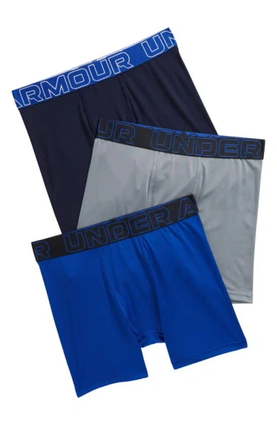 Under Armour Kids' Assorted 3-pack Ua Performance Tech™ Boxerjock® Boxer Briefs In Midnight Navy