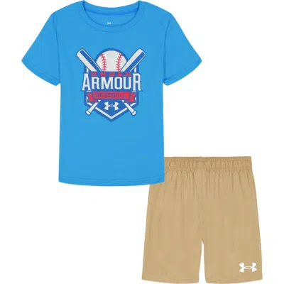 Under Armour Kids' Baseball Logo Graphic T-shirt & Shorts Set In Multi