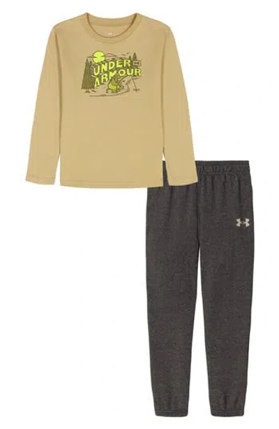 Under Armour Kids' Bear Fishing Long Sleeve Top & Pants Set In Nude