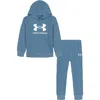Under Armour Kids' Big Logo Hoodie & Joggers Set In Blue