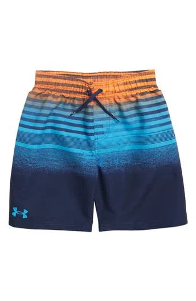 UNDER ARMOUR UNDER ARMOUR KIDS' BLENDER STRIPE VOLLEY SWIM TRUNKS