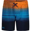 Under Armour Big Boys Blender Stripe Volley Shorts In Midnight Navy