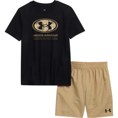 Under Armour Kids' Branded Scene T-shirt & Shorts Set In Multi