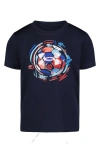UNDER ARMOUR KIDS' BRUSHY SOCCER PERFORMANCE GRAPHIC T-SHIRT